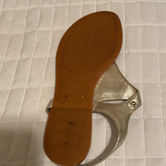 Ralph Lauren gold sandals size 7.5 - Picture 8 of 8